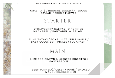 Gourmet delight 179 €/p