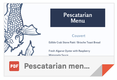 Pescatarian-menu